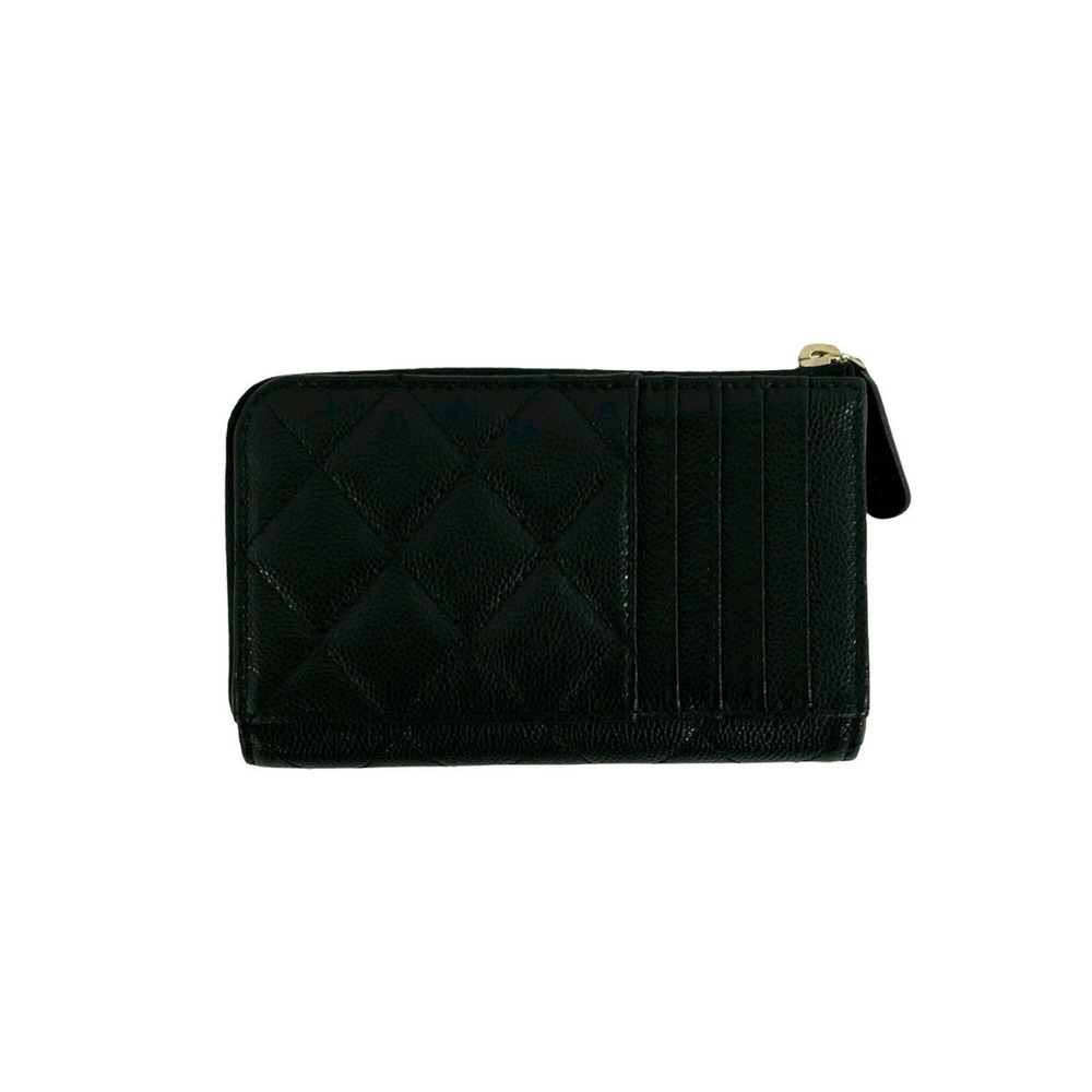 CHANEL Authentic Black Caviar Leather Wallet - Picture 2 of 9